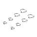 Ruifan 4prs(8pcs) Mix Sizes 316L Surgical Steel Captive Bead Rings PA Nose Belly Eyebrow Tragus Lip Ear Nipple Hoop Ring BCR 16G 6MM,8MM,10MM,12MM (Steel)