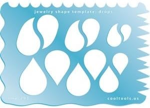 Cool ToolsJewelry Shape Template - Drops with Funky Edges