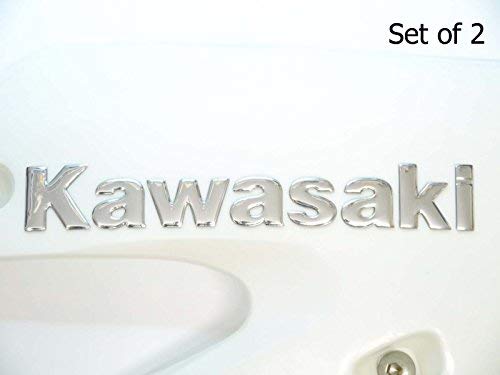 195x30mm chrom Kawasaki Motorrad Abzeichen Emblem Motorrad Kraftstofftank Aufkleber Sticker