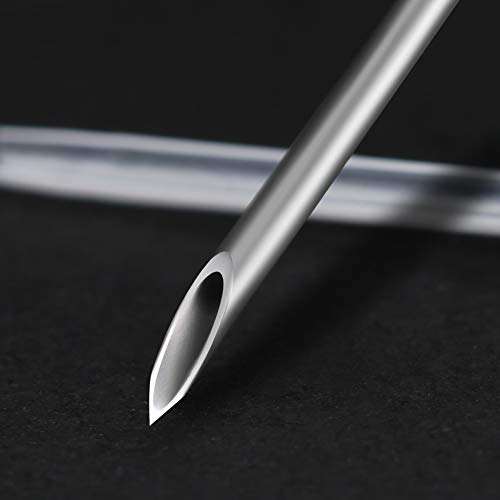 JieyueJewelry 8 Pack Piercing Needles Surgical Steel IV Catheter Needles Fits for Ear Nose Lip Tongue Belly Nipple Tattoo Body Piercing Needles Supply (20 Gauge)