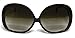 Women's Designer Style Vintage Oversized Sunglasses-Assorted Brands (XL Black Gloss)