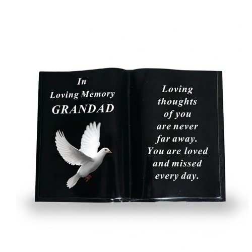 David Fischhoff Graveside Memorial Black Book with Dove - Grandad