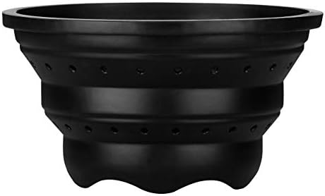 Premier Housewares Black Collapsible Washing Up Bowl Rice Strainer