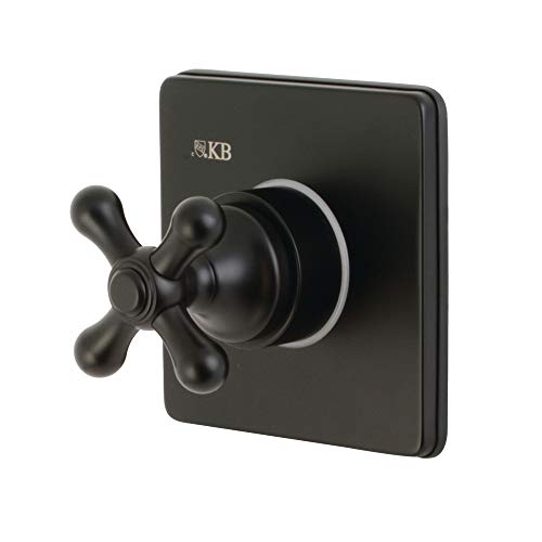 Kingston Brass KS3040AX 3-Way Diverter Valve with Trim Kit, Matte Black