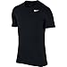 NIKE Men's Base Layer Short Sleeve Crew Top, Black/Black/White, Large