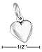 Sterling Silver 925 Tiny Puffed Heart Charm