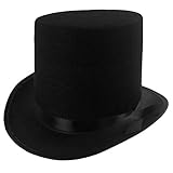 Funny Party Hats Black Top Hat - Victorian Hat for