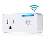 WiFi Smart Plug, EIVOTOR Wireless Socket Mini Outlet with Energy Monitoring Works with Amazon Alexa Echo Dot and Google Assistant, No Hub Required, APP Remote Control your Devices from Anywhere