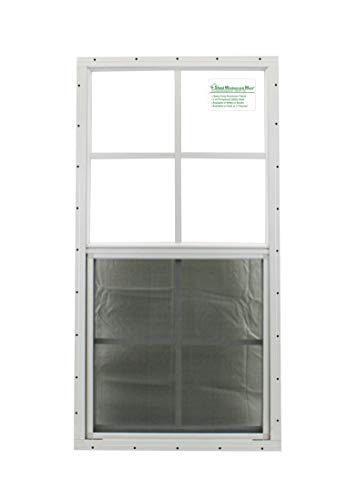 Shed Windows 18″ X 36″ White Flush Mount, Safety/Tempered Glass ...