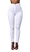 Pxmoda Women's Casual Stretch Skinny Pencil Pants High Waist Elastic Slim Jeans