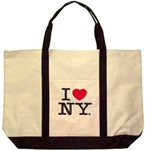 0 I Love New York Tote Bag - White Lrg, New York Tote Bags, New York Souvenirs: Snow ...