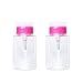 Teemico 2 Pieces 170ml Nail Polish Remover Pump Dispensers Empty Plastic Bottle Clear Cosmetic Empty Bottle Container
