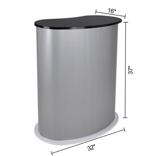 Portable Trade Show Podium Table Counter Stand Black - Thumbnail 5