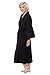 Women's Luxury Terry Cloth Bathrobe - Bamboo Viscose Robe by Texere (Ecovaganza, Black, Small/Medium)