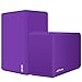 JEFlex Yoga Block EVA High Density Comfortable Foam, Exercise Fitness Bricks, Eco-Friendly and Lightweight, 2-Pack, Purple
