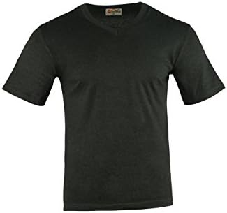 Solid Color V-Neck T-Shirts 100% Cotton Small to XX-Large Available in 12 Colors (XX-Large, Charcoal Gray)