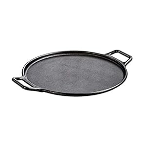Lodge Pre-Seasoned Cast Iron Baking Pan With Loop Handles, 14", Black