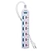 KMC 6 Outlet Power Strip with Multi-Outlet Independent Switches, Overload Protector,4-Foot Cord primary