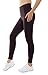 THE GYM PEOPLE Thick High Waist Yoga Pants with Pockets, Tummy Control Workout Running Yoga Leggings for Women (Small, Maroon)thumb 3