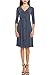 KAYLYN KAYDEN KLKD Women's 3/4 Sleeve Knee Length Self-Tie Faux Wrap Dress Made In U.S.A.