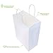 Prime Line Packaging White Paper Gift Bags with Handles, Kraft Gift Bags for Small Business, Boutique, Retail, Shopping, Birthdays, Favors, Bulk, 8x4x10, 50 Pack