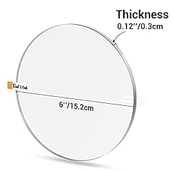 2pcs Transparent Acrylic Sheet Circle - 6