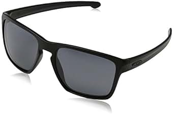 Oakley Silver XL Sunglasses, Matte Black, Grey Polarized