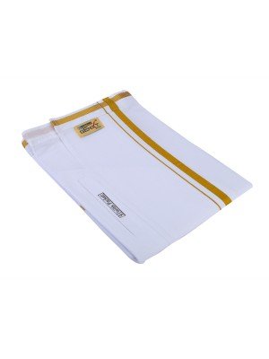 Men's Cotton Dhoti with Pocket (White, 30 W x 32 L)