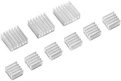 ALLUS Passive Heatsinks for Raspberry Pi 3 Model B for Sticking On 3 x 3sets alu