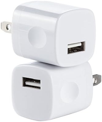 Elecmark (2-Pack) 2A Universal Rapid Speed USB Travel Wall Charger Adapter Compatible with Apple iPhone 7,6s,6,5s,5