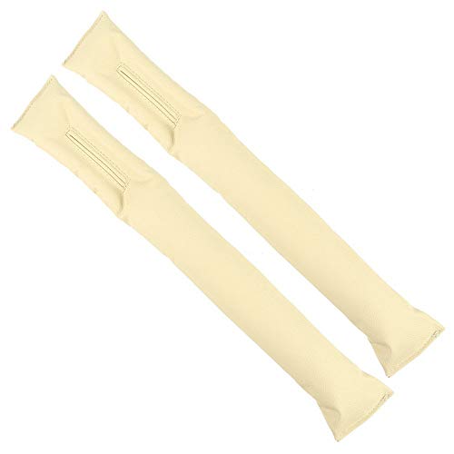 RRJ 2 Pcs PU Leather Seat Gap Leakproof Filler Pad Car Seat Slots Plug Pad Blocker Holster Soft Pad