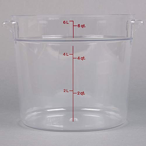 Cambro RFSCW6135+RFSCWC6135 set, 6 Quart wit Lid (Clear) - //coolthings.us