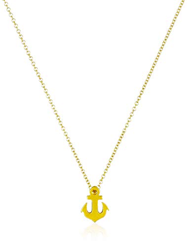 QXFQJT Sun Compass Necklace Best Friend Anchor Horseshoe Deathly Hallow Pendant Chain Necklace with Meaning Cards (2pc-Anchor)