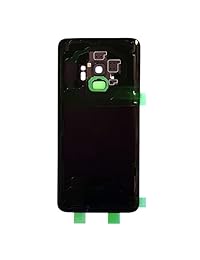 CELL4LESS - Tapa trasera de cristal compatible con puerta trasera con marco de cámara preinstalado y adhesivo herramienta de extracción lente de cámara y marco para Samsung Galaxy S9 OEM todos los modelos G960 todos los transportistas