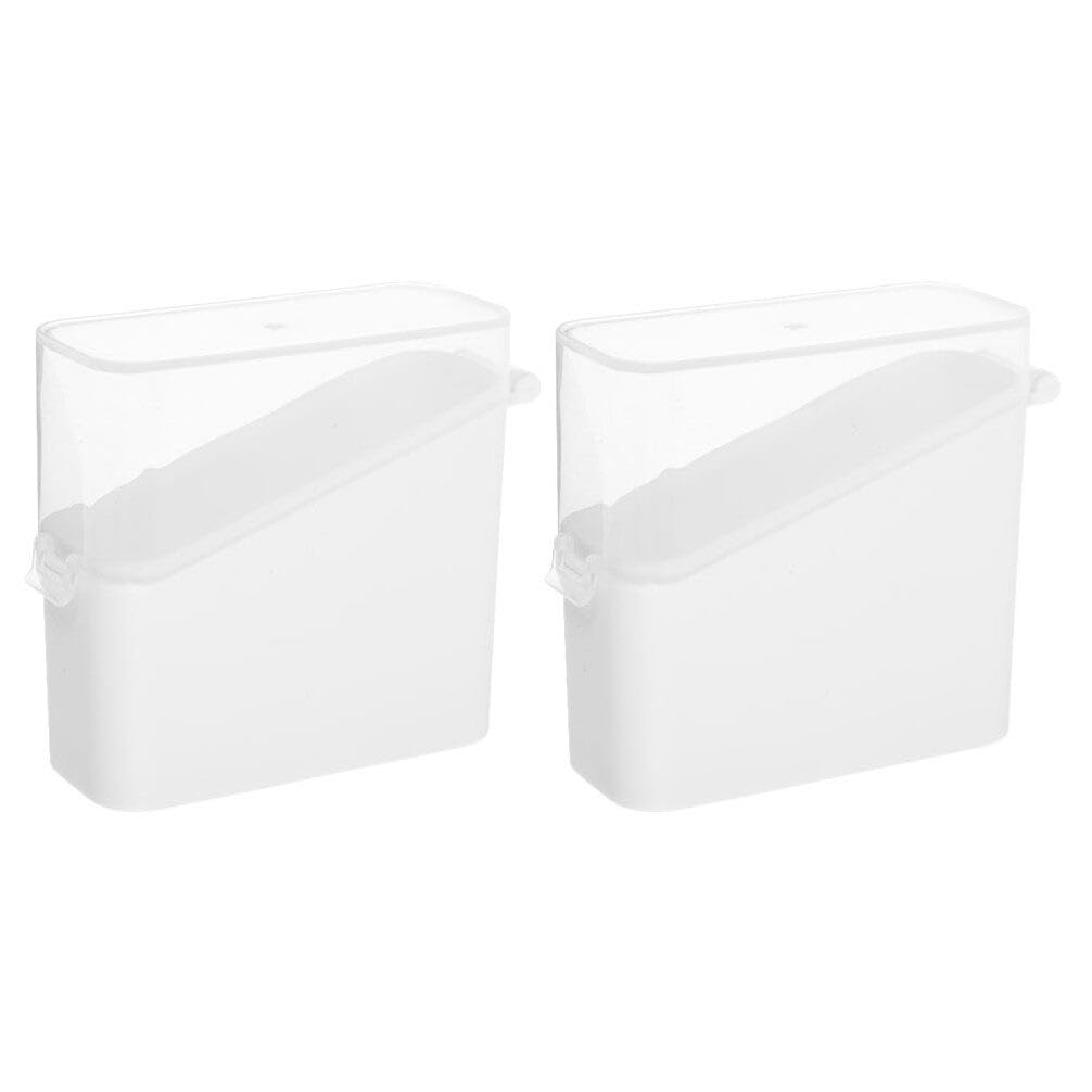 ABOOFAN Sliced Cheese Storage Containers with Clear Lids, 2pcs Plastic Butter Blocks Cow Cheese Slice Storage Box Airtight Cheese Container for Refrigerator Fruit Vegetable