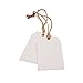 KINGLAKE Gift Tags,100 Pcs White Paper Blank Gift Tags with String for Wedding Favors,Craft Tags with Natural Jute Twine