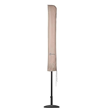 Sekey Schutzhülle für Ø 300 cm Sonnenschirm, Abdeckhauben für Sonnenschirm,100% Polyester, Taupe