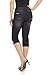 Rekucci Womens Ease in to Comfort Fit Stretch Jean Capri (10,Black Sand)