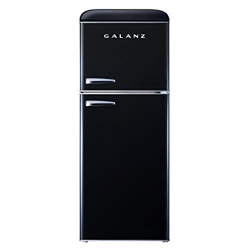 Galanz GLR46TBKER Retro Compact Refrigerator with Freezer Mini Fridge