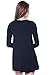 A+D Womens Casual Long Sleeve Jersey Knit Flowy Tunic Dress (Black, Small)