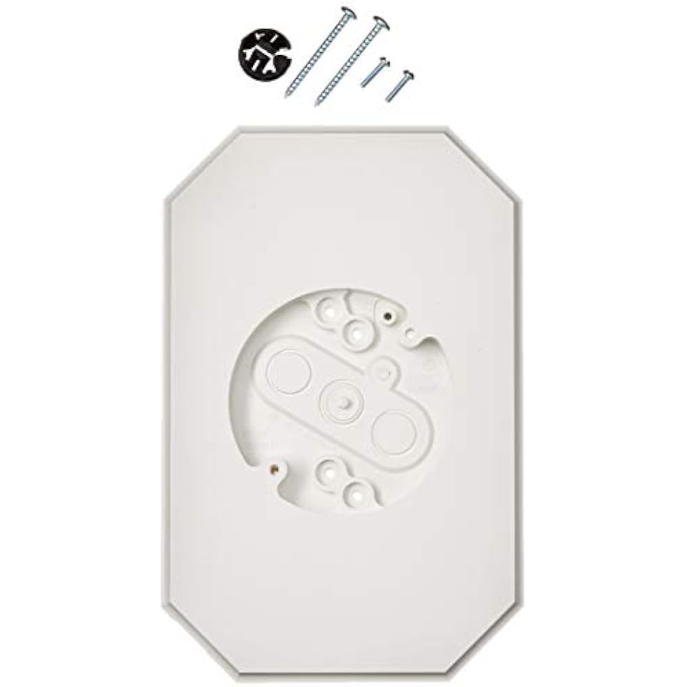 Arlington 8141DBL Siding Mounting Kits With Builtin Box, White, For 1/