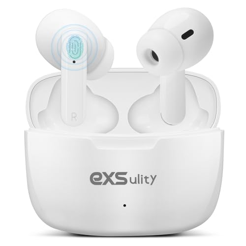 exsulity AI Language Translator Earbuds,Supports 144 Languages Online Translation in Real Time, 5 Translation Modes Translator Headphones,Voice Translate Earbuds fit for iOS & Android(White)