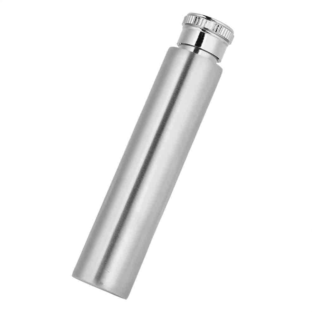 Pocket Whiskey Bottle Stainless Steel Portable Whiskey Liquor Alcohol Bottle Pocket Wine Bottle Tube Polished Round Cigar Tubular Small Jug 1oz