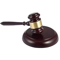 Tiktalk Wood Gavel and Round Block Set for Judge Lawyer Auction Sale Handcrafted Wood Hammer Toys
