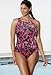 Aquabelle Women's Chlorine Resistant High-Neck Swimsuit