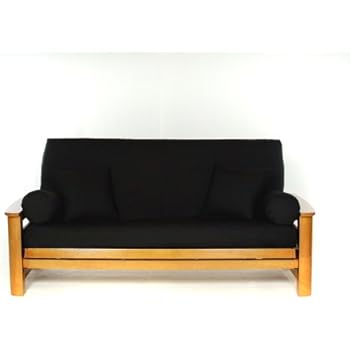 100% Cotton Black Full Size Futon Cover