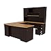 Bestar Manhattan U-Shaped Workstation, Secret Maple/Chocolate