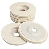 6PCS 4.5" x 7/8" Wool Felt Polishing Disc Buffing