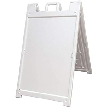 Deluxe Signicade A-Frame Sidewalk Curb Sign with Quick-Change System, White