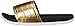 adidas Women's Adilette SC, Core Black/Gold Metallic/White, 9